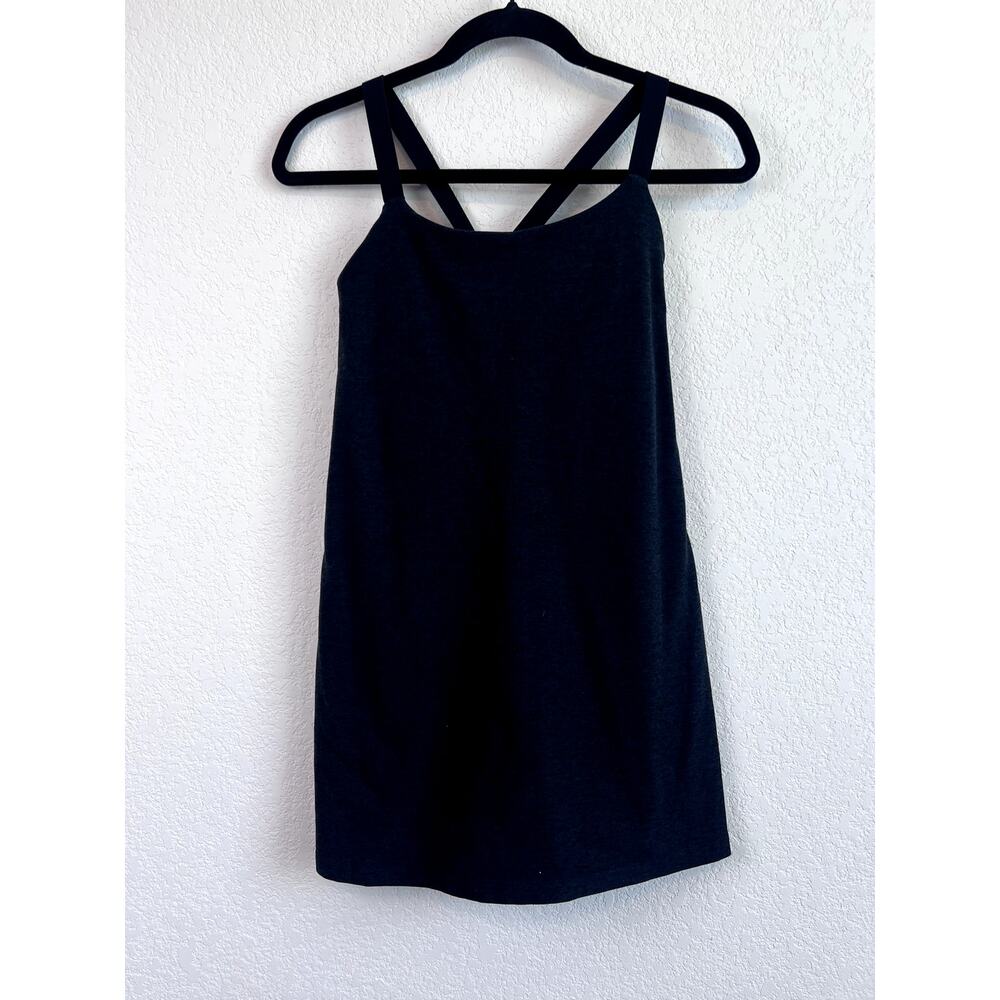 Beyond Yoga Black Mini Dress with Strappy Back